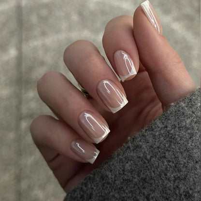 24Pcs Pink Almond Metallic Gloss Press on Nails - Multiple Colours