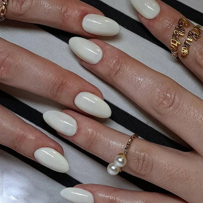 24Pcs Mid-Length Almond Press on Nails - Multiple Colours