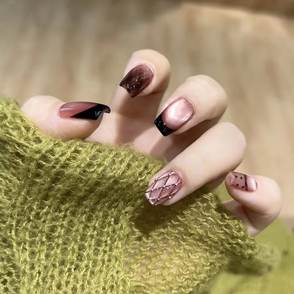 24Pcs Glitter Diamond Art Press on Nails - Multiple Designs