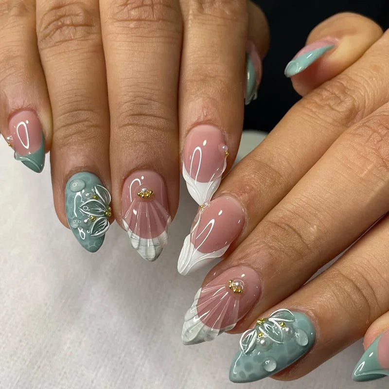24Pcs 3D Ripple Design Press on Nails - Multiple Designs