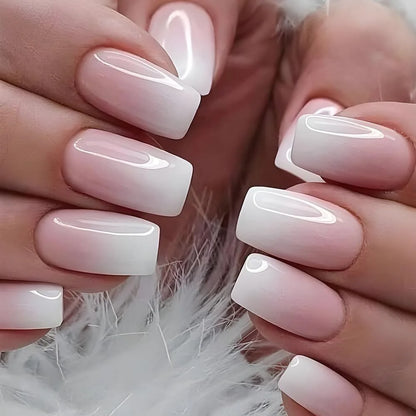 24Pcs Oval Short Acrylic Gel Press on Nails