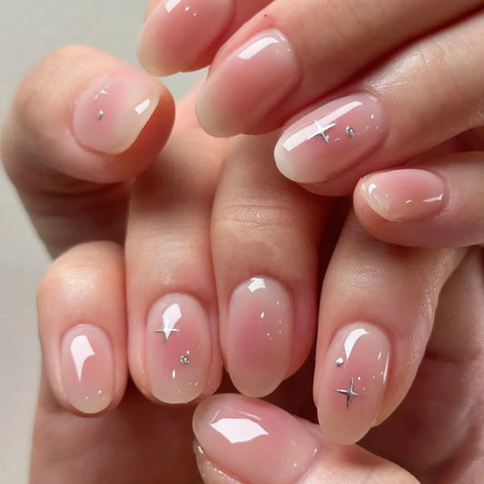 24pcs Almond Press on Nails - Multiple Colours
