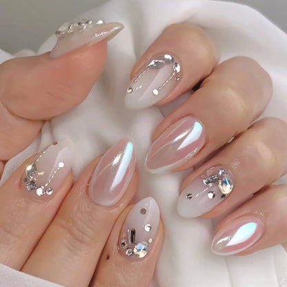 24pcs Almond Press on Nails - Multiple Colours