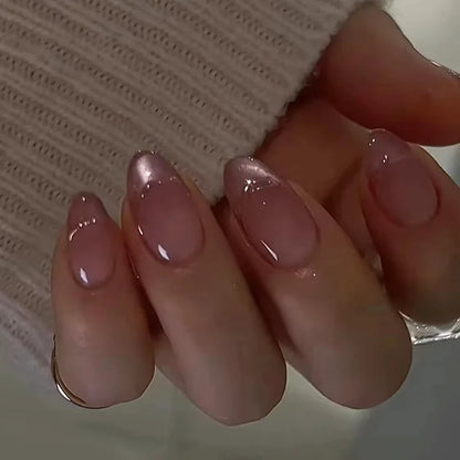 24Pcs Mid-Length Almond Press on Nails - Multiple Colours