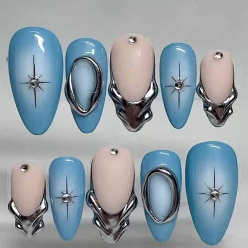 24Pcs 3D Ripple Design Press on Nails - Multiple Designs