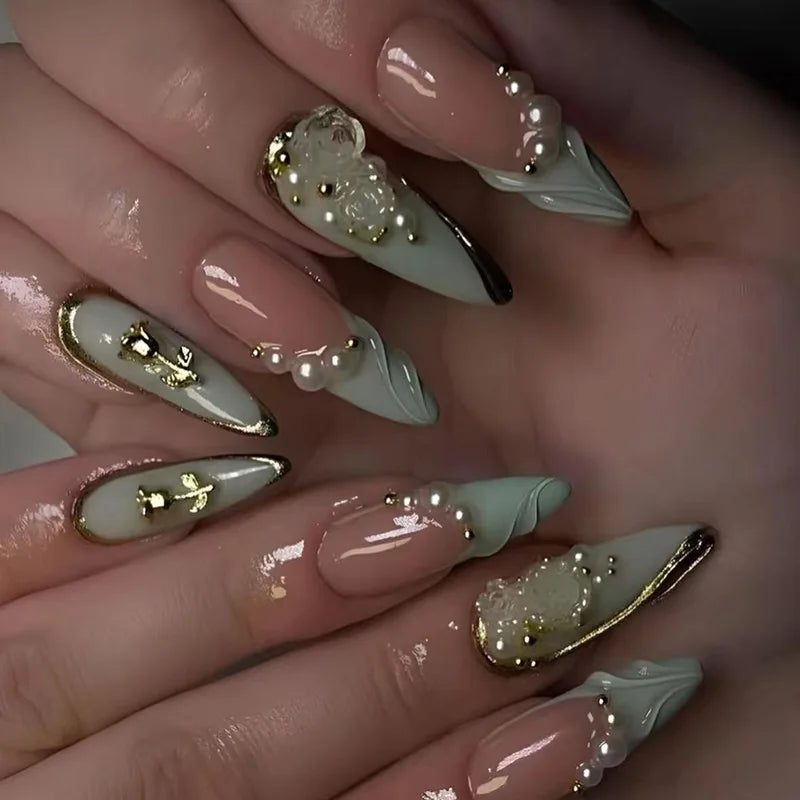 24Pcs 3D Ripple Design Press on Nails - Multiple Designs