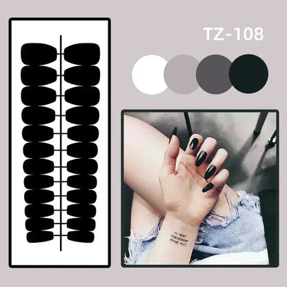 24Pcs Mid-Length Almond Press on Nails - Multiple Colours