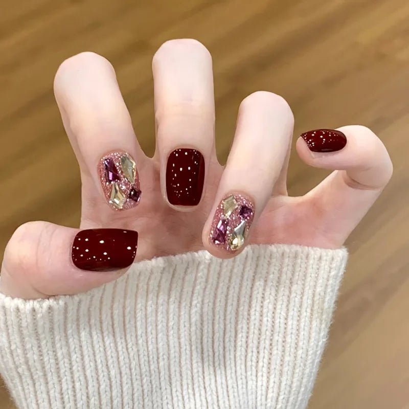 24Pcs Glitter Diamond Art Press on Nails - Multiple Designs