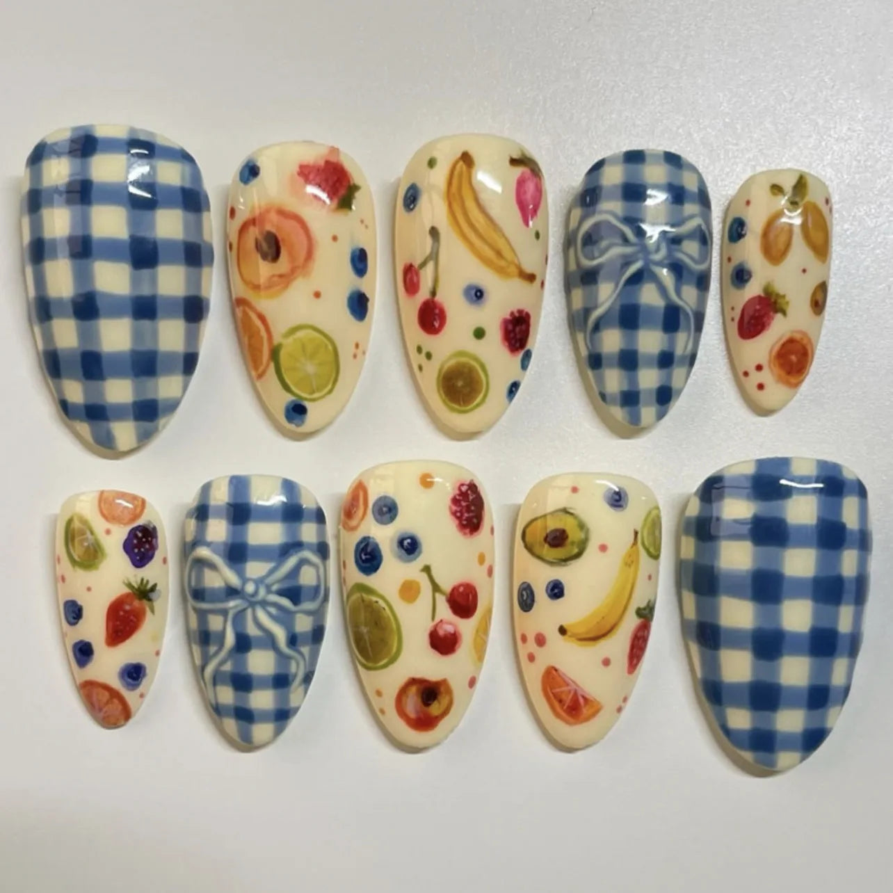 24pcs Floral & Coral Almond Press on Nails - Multiple Designs