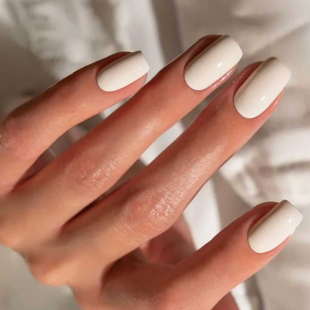 24Pcs Oval Short Acrylic Gel Press on Nails