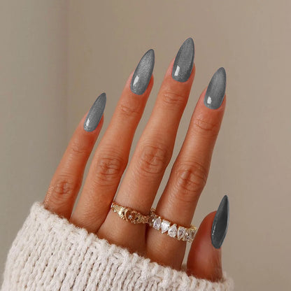 24Pcs Mid-Length Almond Press on Nails - Multiple Colours