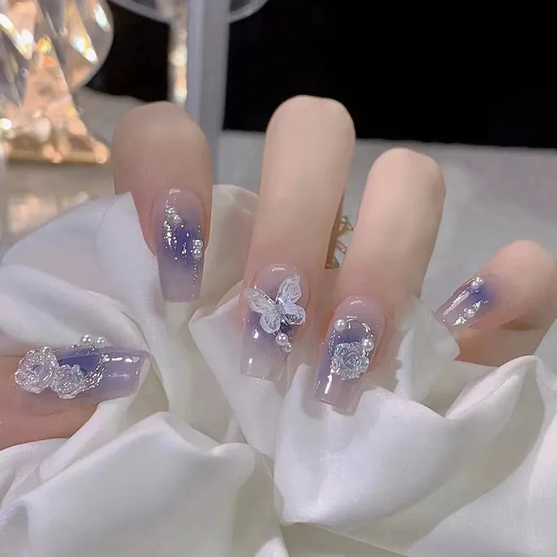 24Pcs Glitter Diamond Art Press on Nails - Multiple Designs
