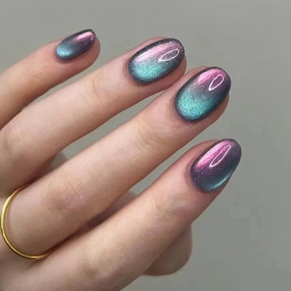 24Pcs Mid-Length Almond Press on Nails - Multiple Colours
