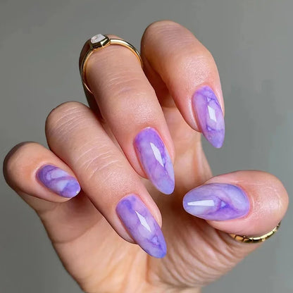 24Pcs Mid-Length Almond Press on Nails - Multiple Colours