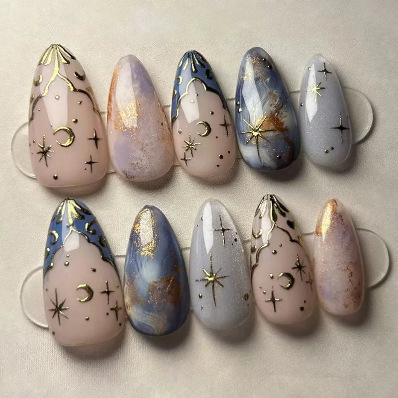 24Pcs 3D Ripple Design Press on Nails - Multiple Designs