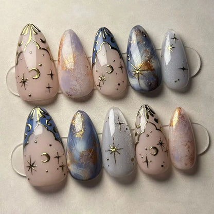 24Pcs 3D Ripple Design Press on Nails - Multiple Designs