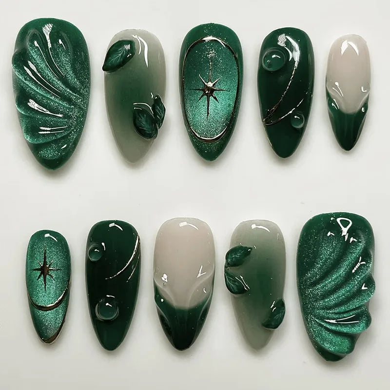 24Pcs 3D Ripple Design Press on Nails - Multiple Designs