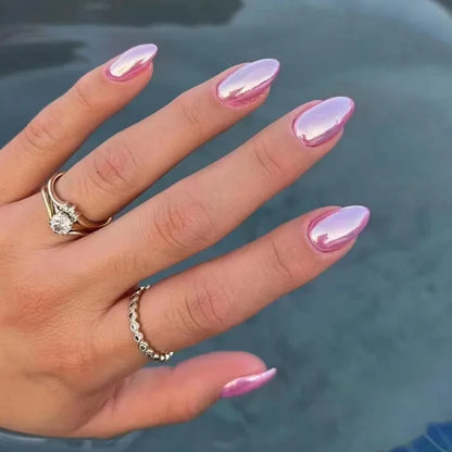 24Pcs Mid-Length Almond Press on Nails - Multiple Colours