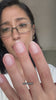 Creator opens a Nailees box and shows milky white almond press-on nails for date night, 15 second demo with captions